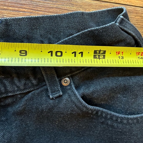 Vintage Lee High Rise Black Mom Jeans Tapered Leg 90s Grunge Size 12 M - Picture 4 of 15